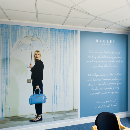 Radley Head Office large print light blue