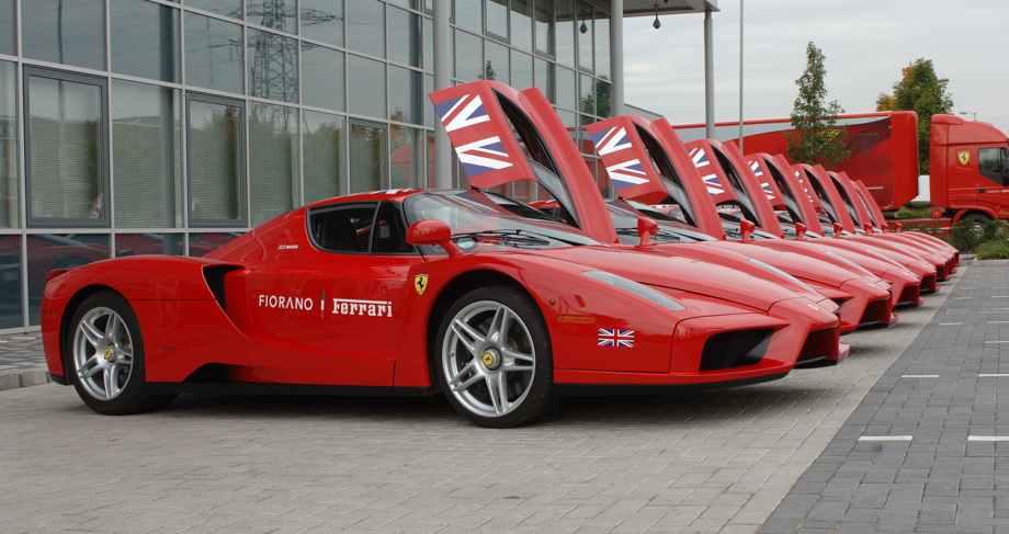 Ferrari Enzos with graphics supplied and fitted by