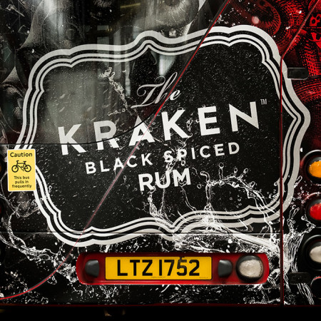 Kraken black spiced rum london bus livery