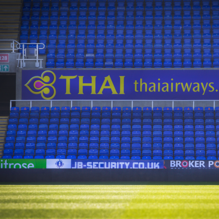 Reading FC Madejski Stadium Thai Airways sign