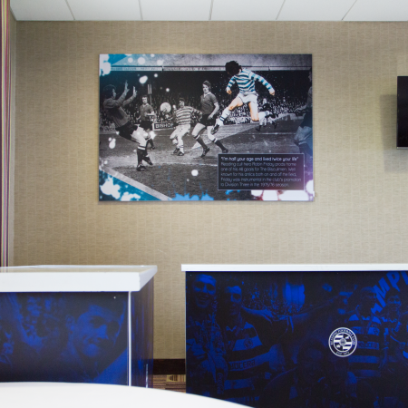 Reading FC Madejski Stadium printed graphics hospitality