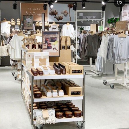 Primark Wellness instore branding