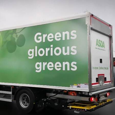ASDA livery green lorry print back