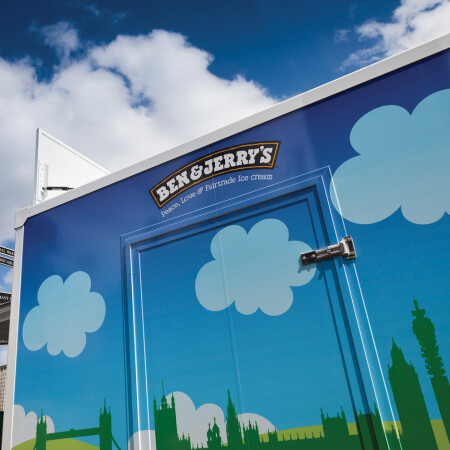 Ben & Jerry's trailer rear door