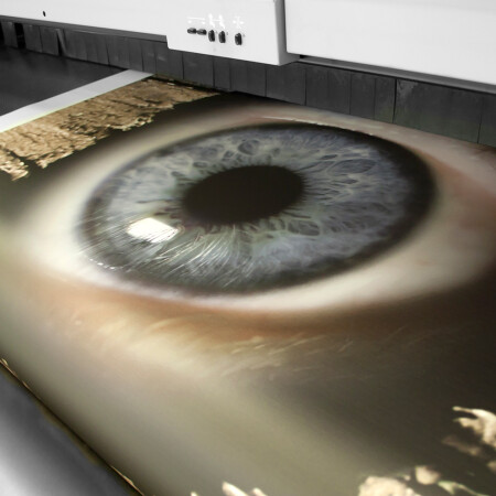 Elstree Studios - Big Brother set, eye printing in progress
