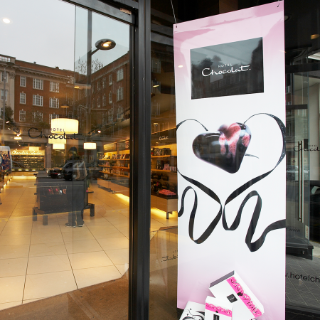 Hotel Chocolat Retail Graphics - print banner