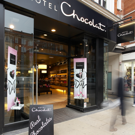 Hotel Chocolat Retail Graphics - exterior