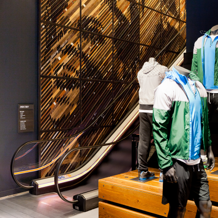 Nike Westfield Retail Graphics wooden printing 2