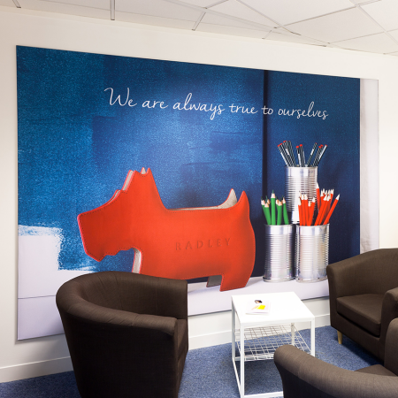 Radley Head Office dog wall graphic