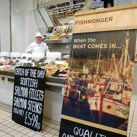 Sainsbury's Instore Graphics wooden printing