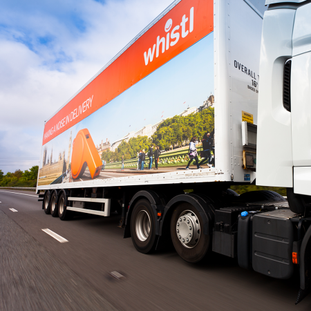 Whistl: The Big Reveal truck on road