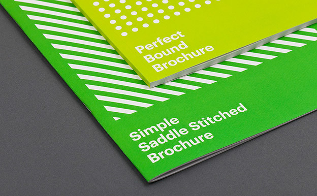 Brochures, green and yellow