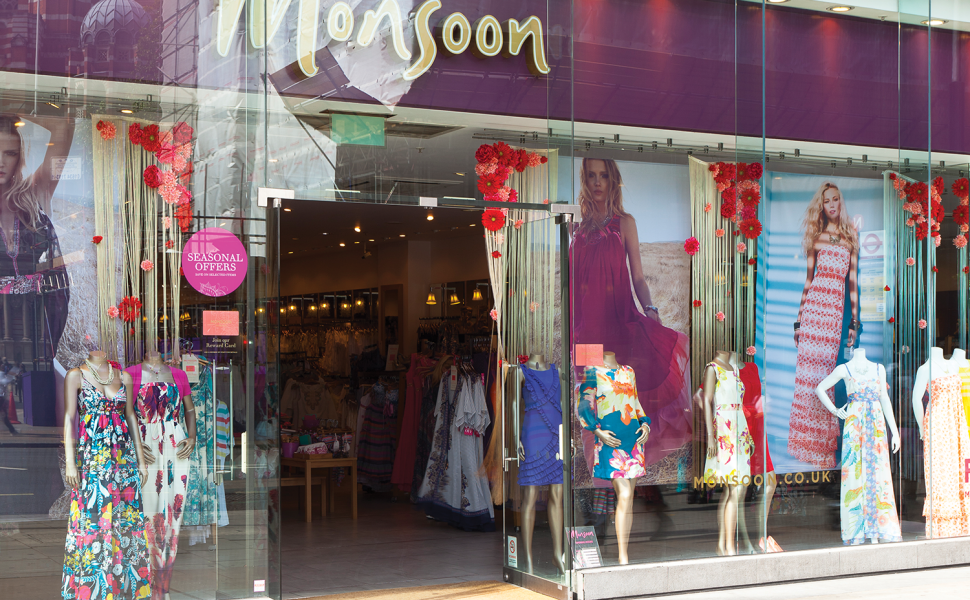 Monsoon Fabric Solutions hanging fabric graphics in window
