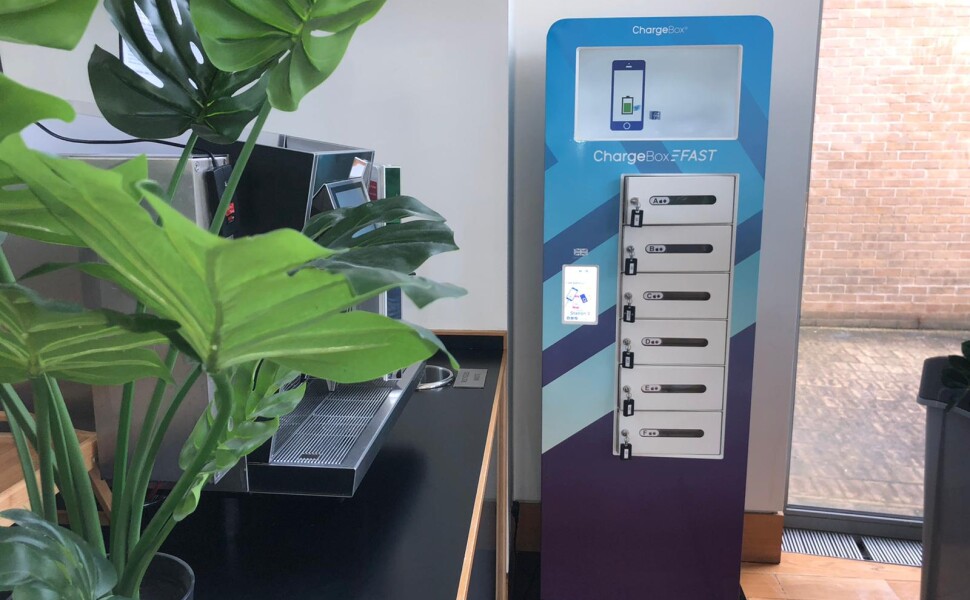 ChargeBox's Lock and Leave units with plant