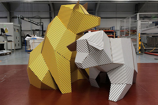 3D Cardboard Engineering bears