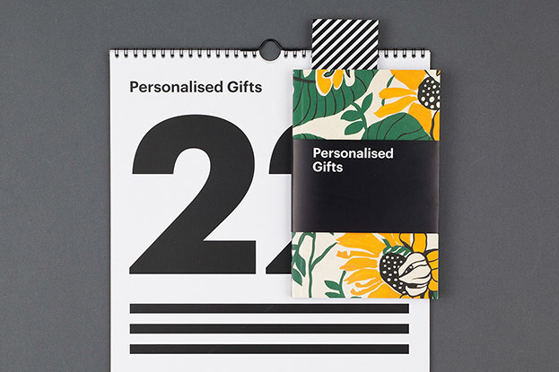 Personalised Gifts calendar, notebook