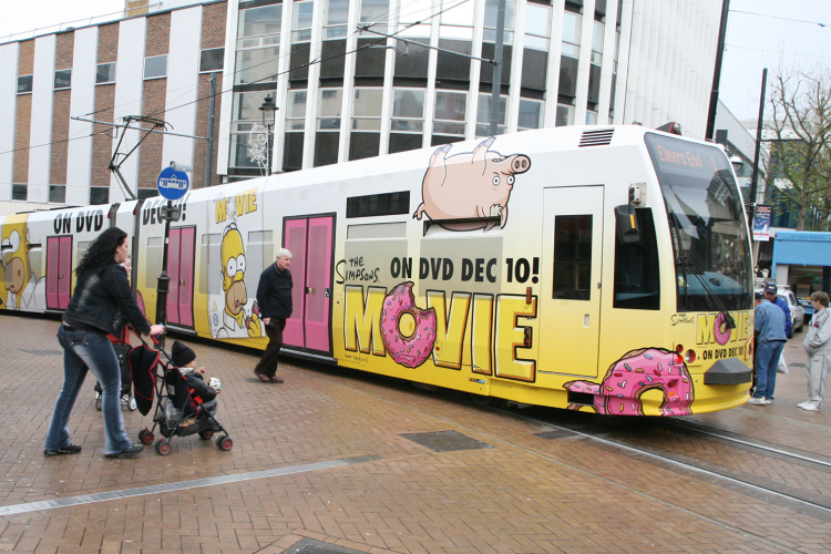 Contra Vision® Simpsons movie tram graphics