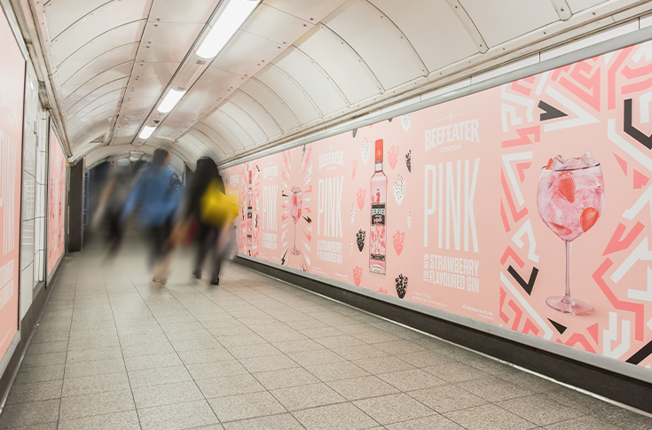 Advertising pink gin