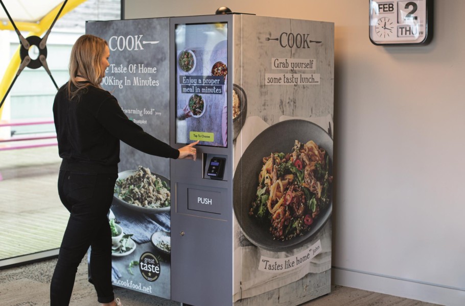 Cook vending machine wrap