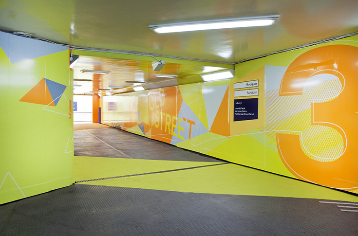 Wayfinding old street interior